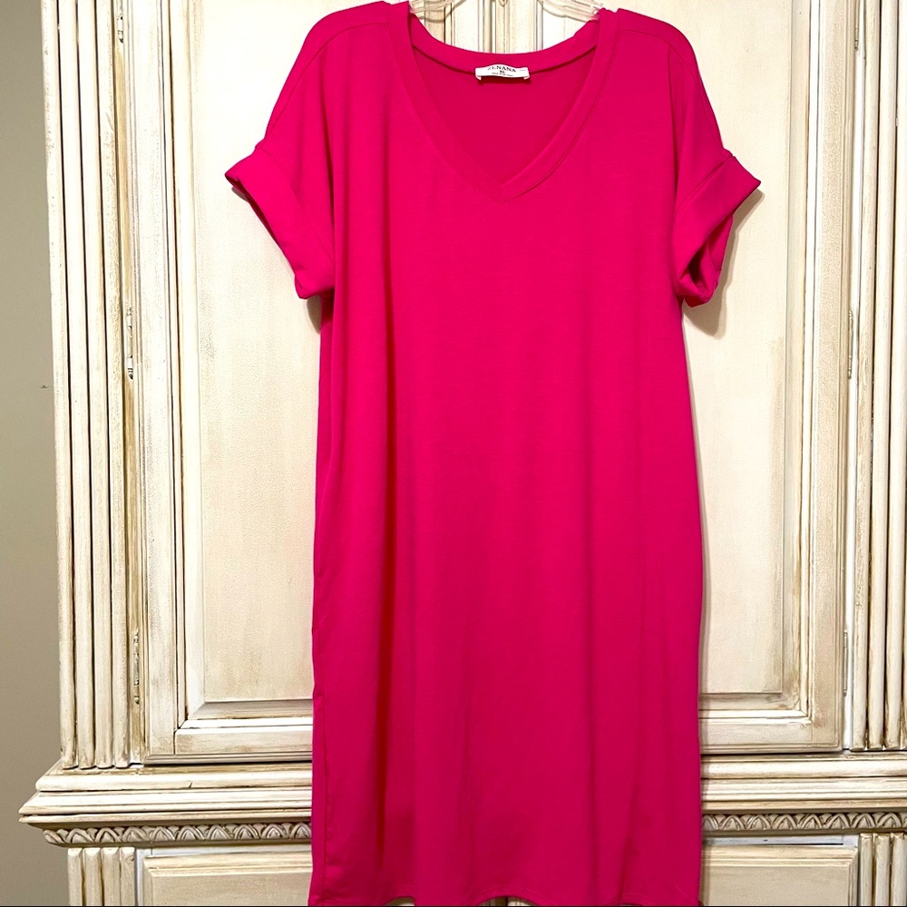 Zenana hot pink tunic dress XL